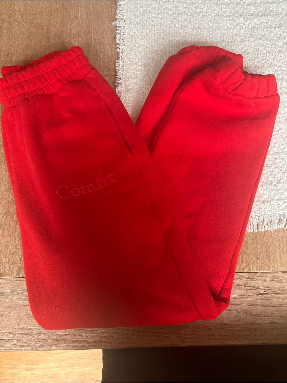 Comfrt Red Sweatpants - Fleece Lined